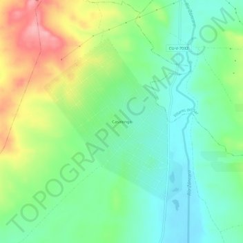 Mappa topografica Casalonga, altitudine, rilievo
