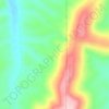 Mappa topografica Cookson Hills State Game Refuge, altitudine, rilievo
