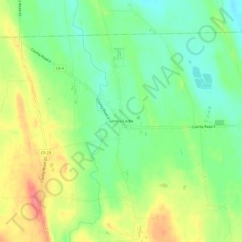 Mappa topografica Seneca Castle, altitudine, rilievo