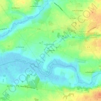 Mappa topografica La Filatoire, altitudine, rilievo