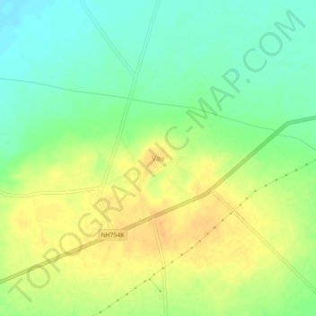 Mappa topografica Vav, altitudine, rilievo