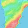 Mappa topografica Kerglintin, altitudine, rilievo