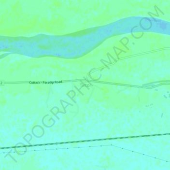 Mappa topografica Tirtol, altitudine, rilievo