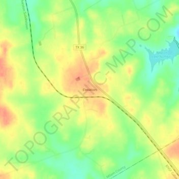Mappa topografica Elevation, altitudine, rilievo