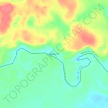 Mappa topografica Destierro, altitudine, rilievo