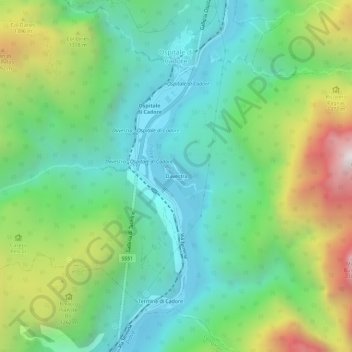 Mappa topografica Davestra, altitudine, rilievo