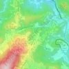 Mappa topografica Appalachian Ski Mountain Dam, altitudine, rilievo