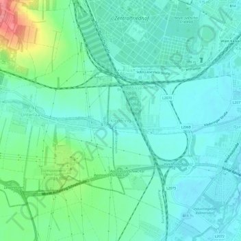Mappa topografica Kledering, altitudine, rilievo