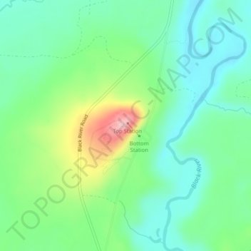 Mappa topografica Copper Peak, altitudine, rilievo