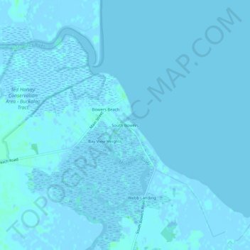 Mappa topografica South Bowers, altitudine, rilievo
