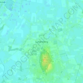 Mappa topografica Luttenberg, altitudine, rilievo
