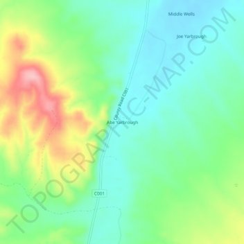 Mappa topografica Abe Yarbrough, altitudine, rilievo