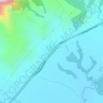 Mappa topografica LA GUAFILLA, altitudine, rilievo