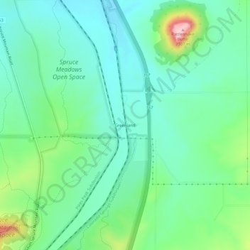 Mappa topografica Greenland, altitudine, rilievo
