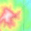 Mappa topografica Bamber Mountain, altitudine, rilievo