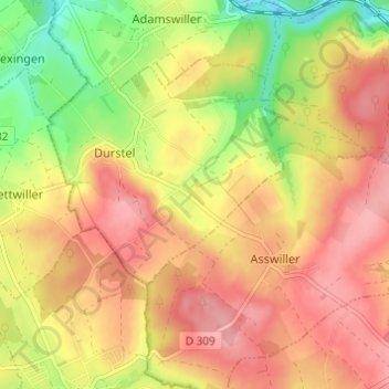 Mappa topografica Steinbacherhof, altitudine, rilievo
