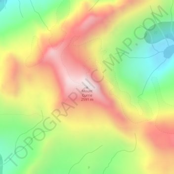 Mappa topografica Mount Currie, altitudine, rilievo