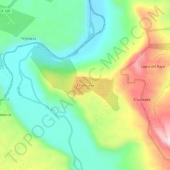Mappa topografica Tallohuaya, altitudine, rilievo