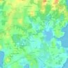 Mappa topografica Kerglévérit, altitudine, rilievo