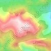 Mappa topografica San Gorgonio Mountain, altitudine, rilievo
