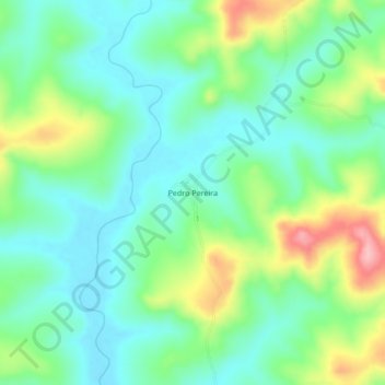 Mappa topografica Pedro Pereira, altitudine, rilievo