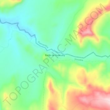 Mappa topografica Barão de Guaicuhy, altitudine, rilievo