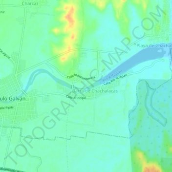 Mappa topografica Loma de San Rafael, altitudine, rilievo