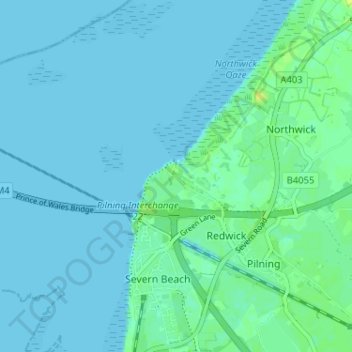 Mappa topografica New Passage, altitudine, rilievo