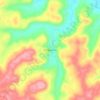 Mappa topografica Mangueirinha, altitudine, rilievo