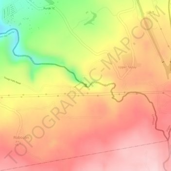 Mappa topografica Tinago Falls, altitudine, rilievo