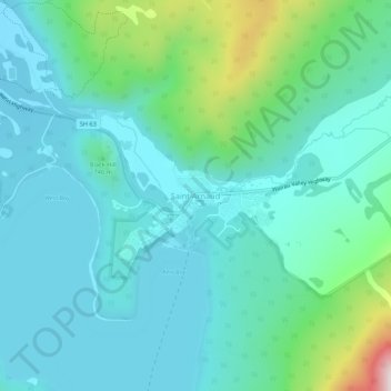Mappa topografica Saint Arnaud, altitudine, rilievo