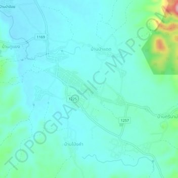 Mappa topografica Santi Suk District, altitudine, rilievo