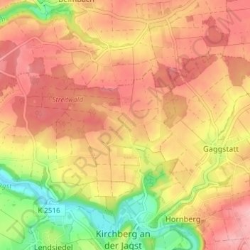 Mappa topografica Weckelweiler, altitudine, rilievo