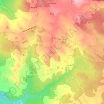 Mappa topografica La Salle, altitudine, rilievo