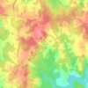 Mappa topografica Laubanie, altitudine, rilievo