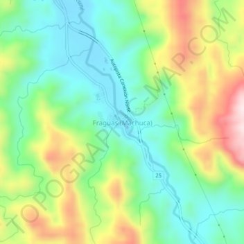 Mappa topografica Fraguas (Machuca), altitudine, rilievo