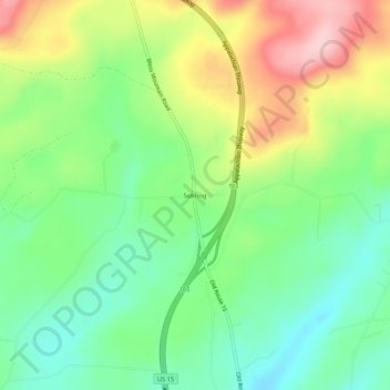 Mappa topografica Sebring, altitudine, rilievo