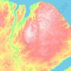 Mappa topografica Inuvik, altitudine, rilievo