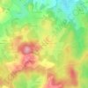Mappa topografica La Croix-Saint-Martial, altitudine, rilievo