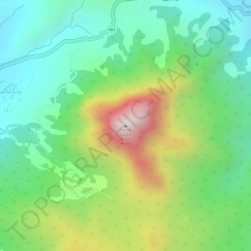 Mappa topografica Mount Sayao (Giron), altitudine, rilievo