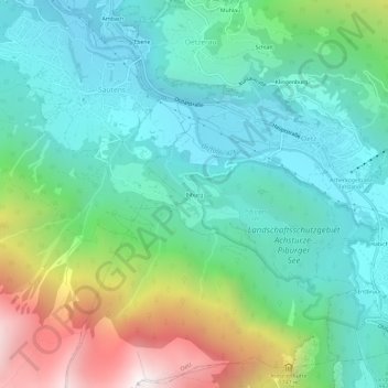 Mappa topografica Piburg, altitudine, rilievo