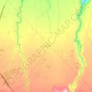 Mappa topografica Lunocan, altitudine, rilievo