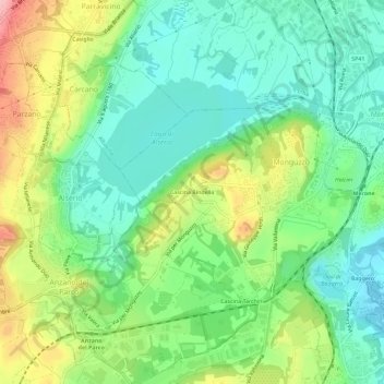 Mappa topografica Cascina Bindella, altitudine, rilievo