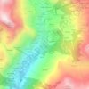 Mappa topografica Cretaz, altitudine, rilievo