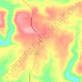 Mappa topografica Ida, altitudine, rilievo