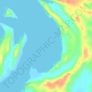Mappa topografica Leering Bay, altitudine, rilievo