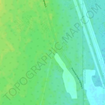 Mappa topografica Homebrook Drain, altitudine, rilievo