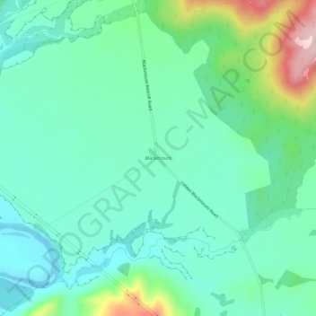 Mappa topografica Blackmount, altitudine, rilievo