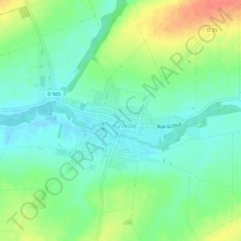 Mappa topografica Grande Paroisse, altitudine, rilievo