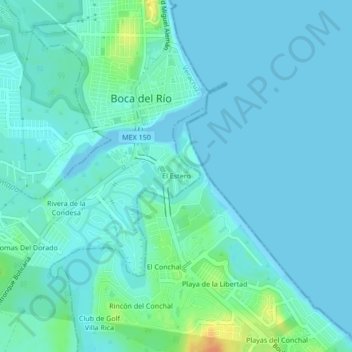 Mappa topografica El Estero, altitudine, rilievo